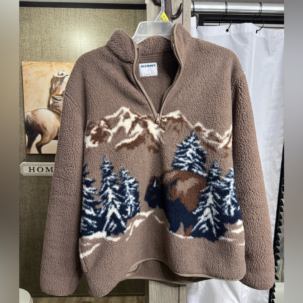 Old Navy Buffalo Sherpa Pullover